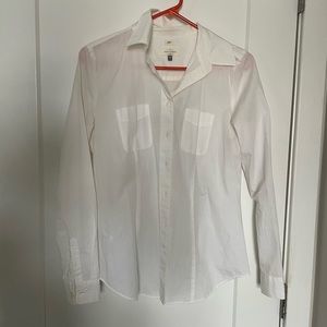 ANN TAYLOR | The Loft | White Button Up Shirt
